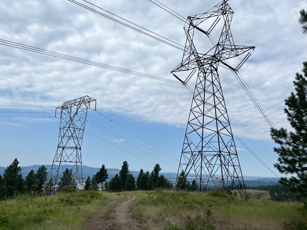 Main lines with a view of Spokane Valley and Liberty Lake